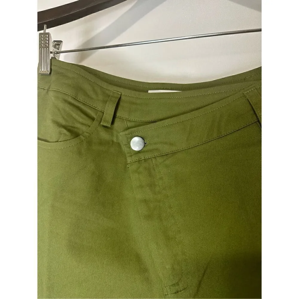 Olive twill skirt